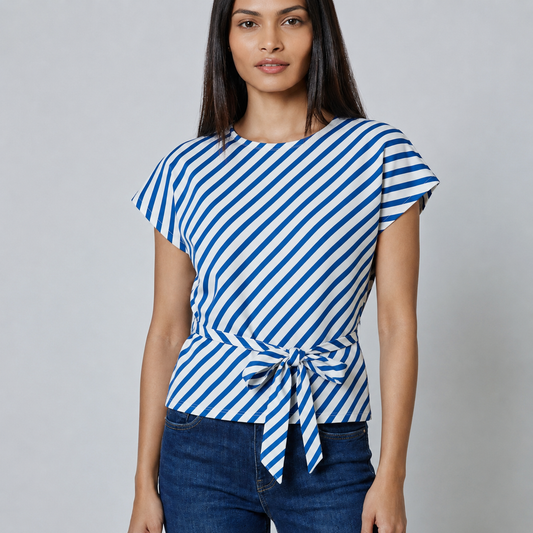 Striped Versatile Tie-Knot Top